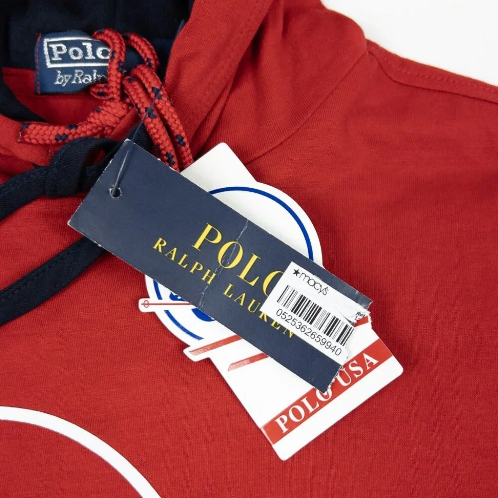 Polo Ralph Lauren Suicide Skier Hoodie Men's XS Pullover Lightweight Red - Picture 6 of 14